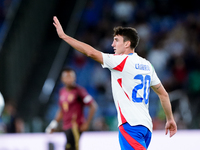 Andrea Cambiaso of Italy celebrates after scoring first goal during the UEFA Nations League 2024/25 League A Group A2 match between Italy an...