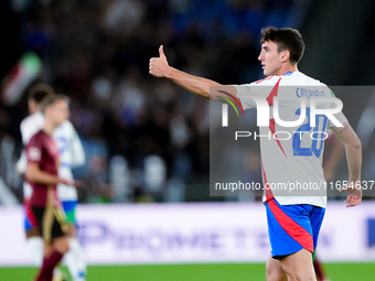 Andrea Cambiaso of Italy celebrates after scoring first goal during the UEFA Nations League 2024/25 League A Group A2 match between Italy an...