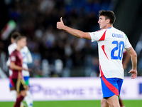 Andrea Cambiaso of Italy celebrates after scoring first goal during the UEFA Nations League 2024/25 League A Group A2 match between Italy an...