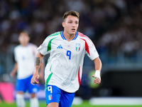 Matteo Retegui of Italy looks on during the UEFA Nations League 2024/25 League A Group A2 match between Italy and Belgium at Stadio Olimpico...