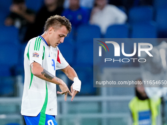 Matteo Retegui of Italy celebrates after scoring second goal during the UEFA Nations League 2024/25 League A Group A2 match between Italy an...