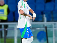 Matteo Retegui of Italy celebrates after scoring second goal during the UEFA Nations League 2024/25 League A Group A2 match between Italy an...