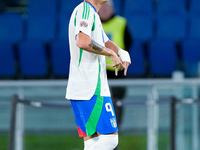 Matteo Retegui of Italy celebrates after scoring second goal during the UEFA Nations League 2024/25 League A Group A2 match between Italy an...