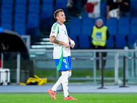 Matteo Retegui of Italy celebrates after scoring second goal during the UEFA Nations League 2024/25 League A Group A2 match between Italy an...