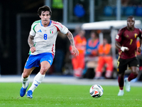 Sandro Tonali of Italy during the UEFA Nations League 2024/25 League A Group A2 match between Italy and Belgium at Stadio Olimpico on Octobe...