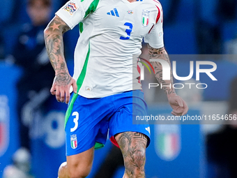 Federico Dimarco of Italy during the UEFA Nations League 2024/25 League A Group A2 match between Italy and Belgium at Stadio Olimpico on Oct...