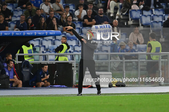 Domenico Tedesco coaches Belgium during the UEFA National League Matchday 3 match between Italy and Belgium at the Olympic Stadium in Rome,...