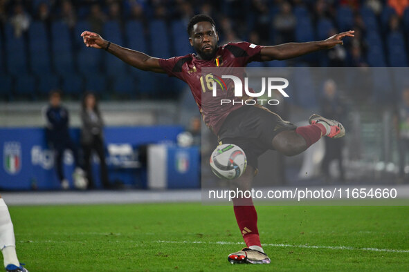 Orel Mangala (BEL) is in action during the UEFA National League Matchday 3 match between Italy and Belgium at the Olympic Stadium in Rome, I...