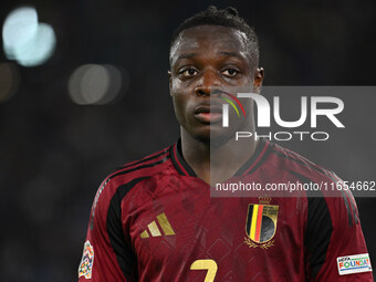 Jeremy Doku (BEL) participates in the UEFA National League Matchday 3 match between Italy and Belgium at the Olympic Stadium in Rome, Italy,...