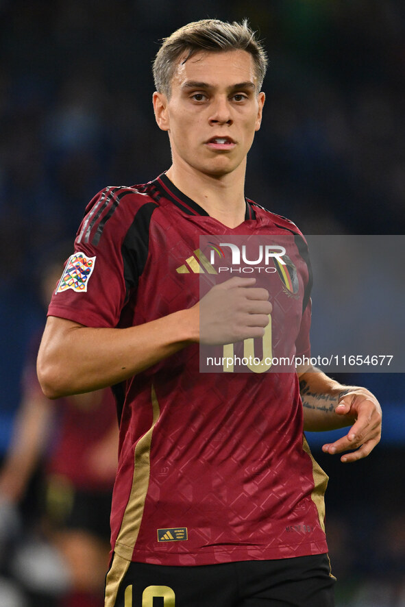 Leandro Trossard (BEL) participates in the UEFA National League Matchday 3 match between Italy and Belgium at the Olympic Stadium in Rome, I...