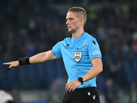 Referee Espen Eskas (NOR) officiates the UEFA National League Matchday 3 match between Italy and Belgium at the Olympic Stadium in Rome, Ita...