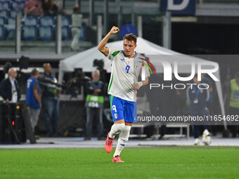 Mateo Retegui (ITA) celebrates after scoring the goal of 2-0 during the UEFA Nations League Matchday 3 match between Italy and Belgium at th...