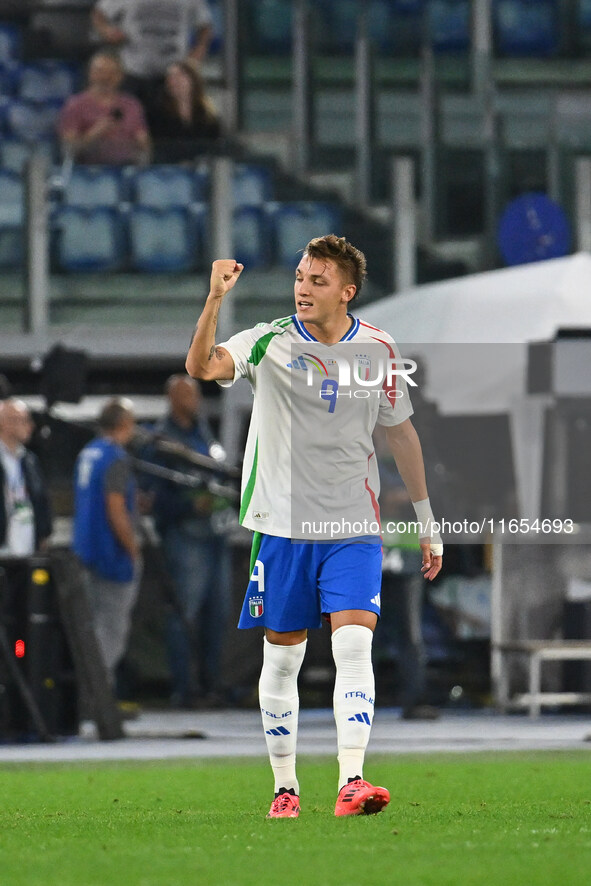 Mateo Retegui (ITA) celebrates after scoring the goal of 2-0 during the UEFA Nations League Matchday 3 match between Italy and Belgium at th...