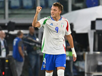 Mateo Retegui (ITA) celebrates after scoring the goal of 2-0 during the UEFA Nations League Matchday 3 match between Italy and Belgium at th...