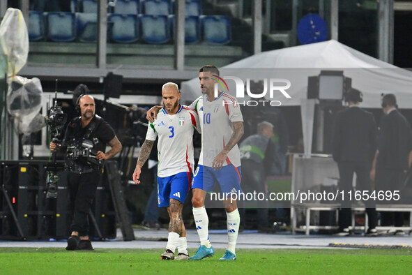 Mateo Retegui (ITA) celebrates after scoring the goal of 2-0 during the UEFA Nations League Matchday 3 match between Italy and Belgium at th...