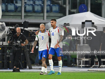 Mateo Retegui (ITA) celebrates after scoring the goal of 2-0 during the UEFA Nations League Matchday 3 match between Italy and Belgium at th...