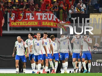 Mateo Retegui (ITA) celebrates after scoring the goal of 2-0 during the UEFA Nations League Matchday 3 match between Italy and Belgium at th...