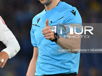 Referee Espen Eskas (NOR) officiates the UEFA National League Matchday 3 match between Italy and Belgium at the Olympic Stadium in Rome, Ita...