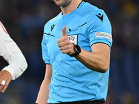 Referee Espen Eskas (NOR) officiates the UEFA National League Matchday 3 match between Italy and Belgium at the Olympic Stadium in Rome, Ita...