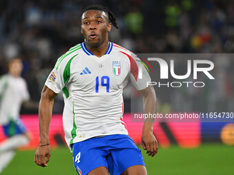 Destiny Udogie (ITA) participates in the UEFA National League Matchday 3 match between Italy and Belgium at the Olympic Stadium in Rome, Ita...