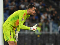 Koen Casteels (BEL) participates in the UEFA National League Matchday 3 match between Italy and Belgium at the Olympic Stadium in Rome, Ital...