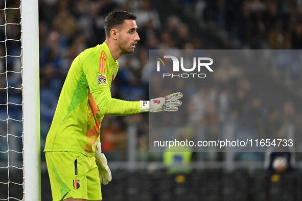 Koen Casteels (BEL) participates in the UEFA National League Matchday 3 match between Italy and Belgium at the Olympic Stadium in Rome, Ital...