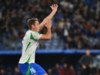 Davide Frattesi (ITA) participates in the UEFA National League Matchday 3 match between Italy and Belgium at the Olympic Stadium in Rome, It...