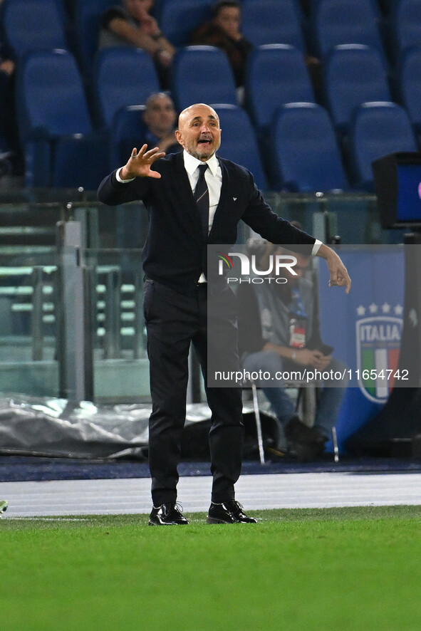 Luciano Spalletti coaches Italy during the UEFA National League Matchday 3 match between Italy and Belgium at the Olympic Stadium in Rome, I...