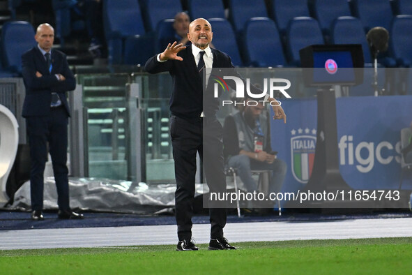 Luciano Spalletti coaches Italy during the UEFA National League Matchday 3 match between Italy and Belgium at the Olympic Stadium in Rome, I...