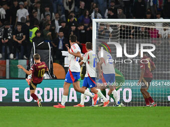 Leandro Trossard (BEL) scores the goal for 2-2 during the UEFA Nations League Matchday 3 match between Italy and Belgium at the Olympic Stad...