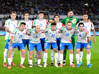 Italy line up during the UEFA Nations League 2024/25 League A Group A2 match between Italy and Belgium at Stadio Olimpico on October 10, 202...