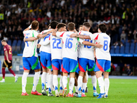 Andrea Cambiaso of Italy celebrates after scoring first goal during the UEFA Nations League 2024/25 League A Group A2 match between Italy an...