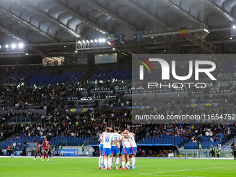 Andrea Cambiaso of Italy celebrates after scoring first goal during the UEFA Nations League 2024/25 League A Group A2 match between Italy an...