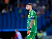 Gianluigi Donnarumma of Italy looks on during the UEFA Nations League 2024/25 League A Group A2 match between Italy and Belgium at Stadio Ol...