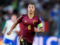 Youri Tielemans of Belgium looks on during the UEFA Nations League 2024/25 League A Group A2 match between Italy and Belgium at Stadio Olimp...