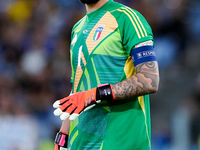 Gianluigi Donnarumma of Italy looks on during the UEFA Nations League 2024/25 League A Group A2 match between Italy and Belgium at Stadio Ol...