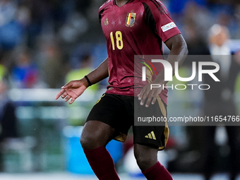 Orel Mangala of Belgium during the UEFA Nations League 2024/25 League A Group A2 match between Italy and Belgium at Stadio Olimpico on Octob...