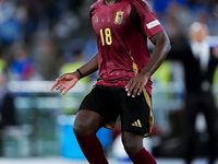 Orel Mangala of Belgium during the UEFA Nations League 2024/25 League A Group A2 match between Italy and Belgium at Stadio Olimpico on Octob...