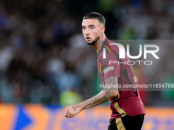 Zeno Debast of Belgium looks on during the UEFA Nations League 2024/25 League A Group A2 match between Italy and Belgium at Stadio Olimpico...