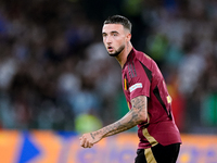 Zeno Debast of Belgium looks on during the UEFA Nations League 2024/25 League A Group A2 match between Italy and Belgium at Stadio Olimpico...