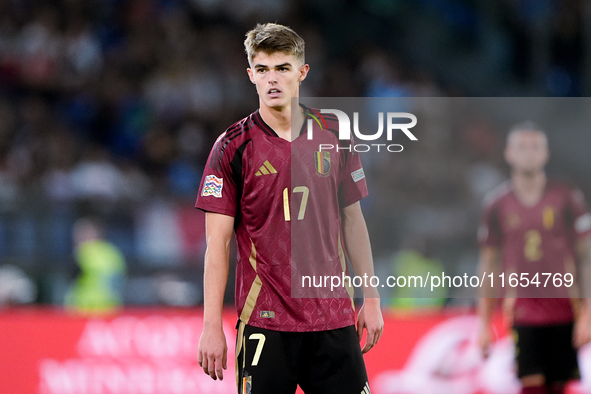 Charles De Ketelaere of Belgium looks on during the UEFA Nations League 2024/25 League A Group A2 match between Italy and Belgium at Stadio...