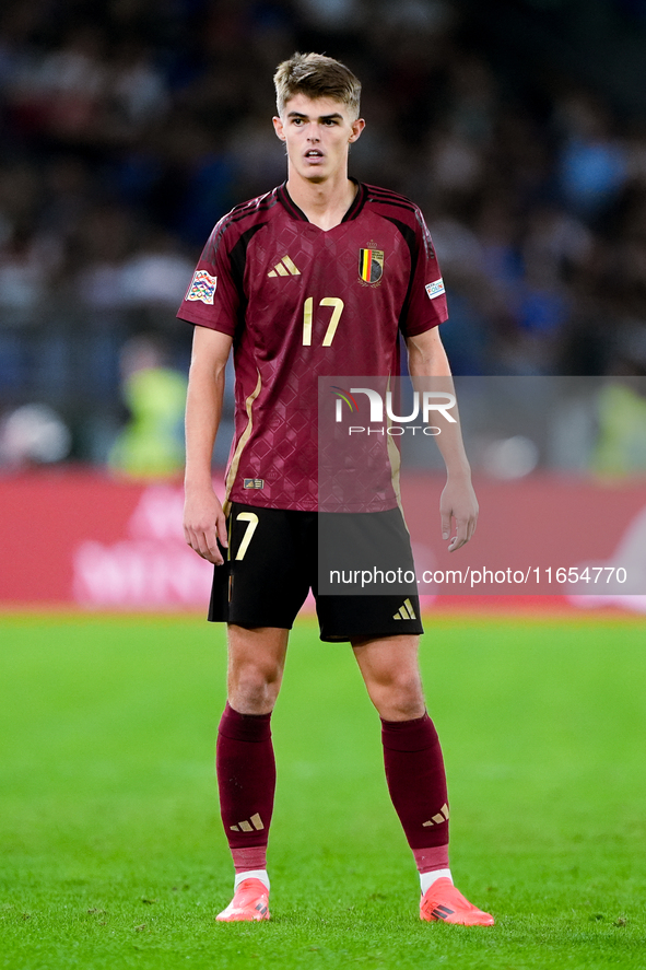 Charles De Ketelaere of Belgium looks on during the UEFA Nations League 2024/25 League A Group A2 match between Italy and Belgium at Stadio...