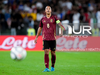 Youri Tielemans of Belgium looks on during the UEFA Nations League 2024/25 League A Group A2 match between Italy and Belgium at Stadio Olimp...