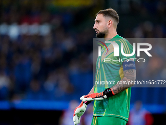 Gianluigi Donnarumma of Italy looks on during the UEFA Nations League 2024/25 League A Group A2 match between Italy and Belgium at Stadio Ol...