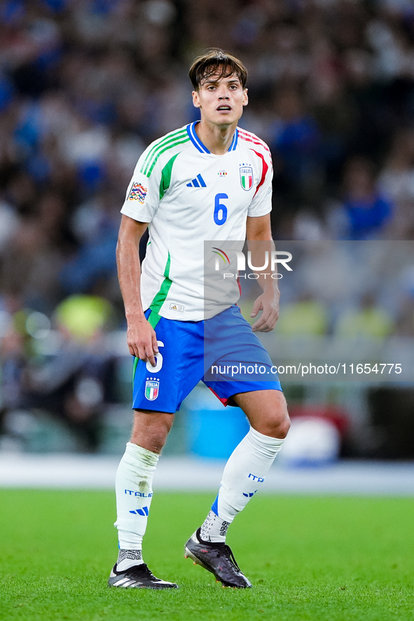 Samuele Ricci of Italy looks on during the UEFA Nations League 2024/25 League A Group A2 match between Italy and Belgium at Stadio Olimpico...