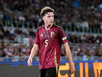 Maxim De Cuyper of Belgium looks on during the UEFA Nations League 2024/25 League A Group A2 match between Italy and Belgium at Stadio Olimp...