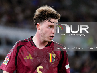 Maxim De Cuyper of Belgium looks on during the UEFA Nations League 2024/25 League A Group A2 match between Italy and Belgium at Stadio Olimp...