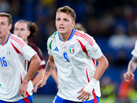 Matteo Retegui of Italy looks on during the UEFA Nations League 2024/25 League A Group A2 match between Italy and Belgium at Stadio Olimpico...