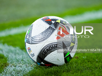 Official UEFA Nations League match ball during the UEFA Nations League 2024/25 League A Group A2 match between Italy and Belgium at Stadio O...