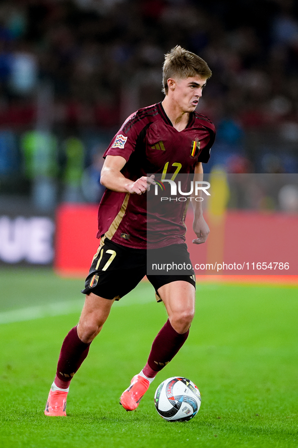 Charles De Ketelaere of Belgium during the UEFA Nations League 2024/25 League A Group A2 match between Italy and Belgium at Stadio Olimpico...